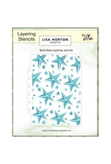 LISA HORTON CRAFTS LISA HORTON CRAFTS BOLD STARS 5x7 LAYERING STENCILS