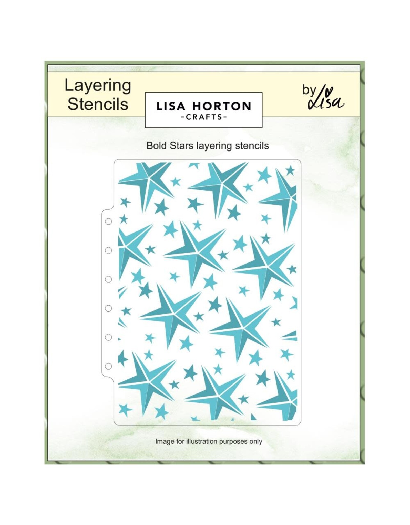 LISA HORTON CRAFTS LISA HORTON CRAFTS BOLD STARS 5x7 LAYERING STENCILS