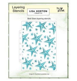 LISA HORTON CRAFTS LISA HORTON CRAFTS BOLD STARS 5x7 LAYERING STENCILS