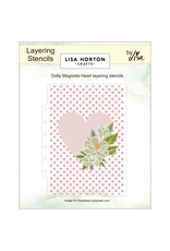 LISA HORTON CRAFTS LISA HORTON CRAFTS DOTTY MAGNOLIA HEART 5x7 LAYERING STENCILS