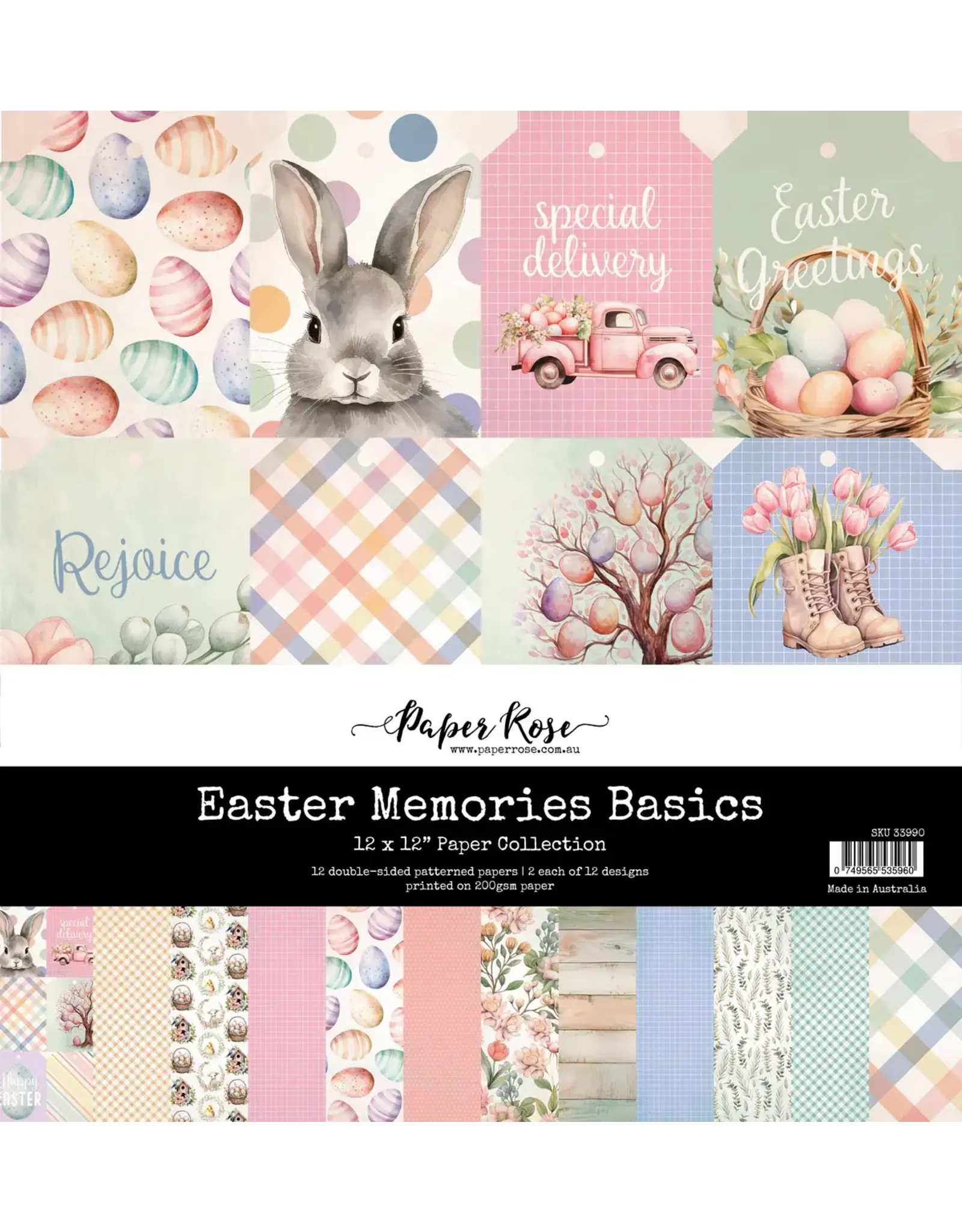PAPER ROSE PAPER ROSE EASTER MEMORIES BASICS 12x12 PAPER COLLECTION