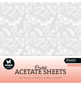 STUDIOLIGHT STUDIOLIGHT ESSENTIALS COLLECTION SPRING BUTTERFLIES ACETATE SHEETS