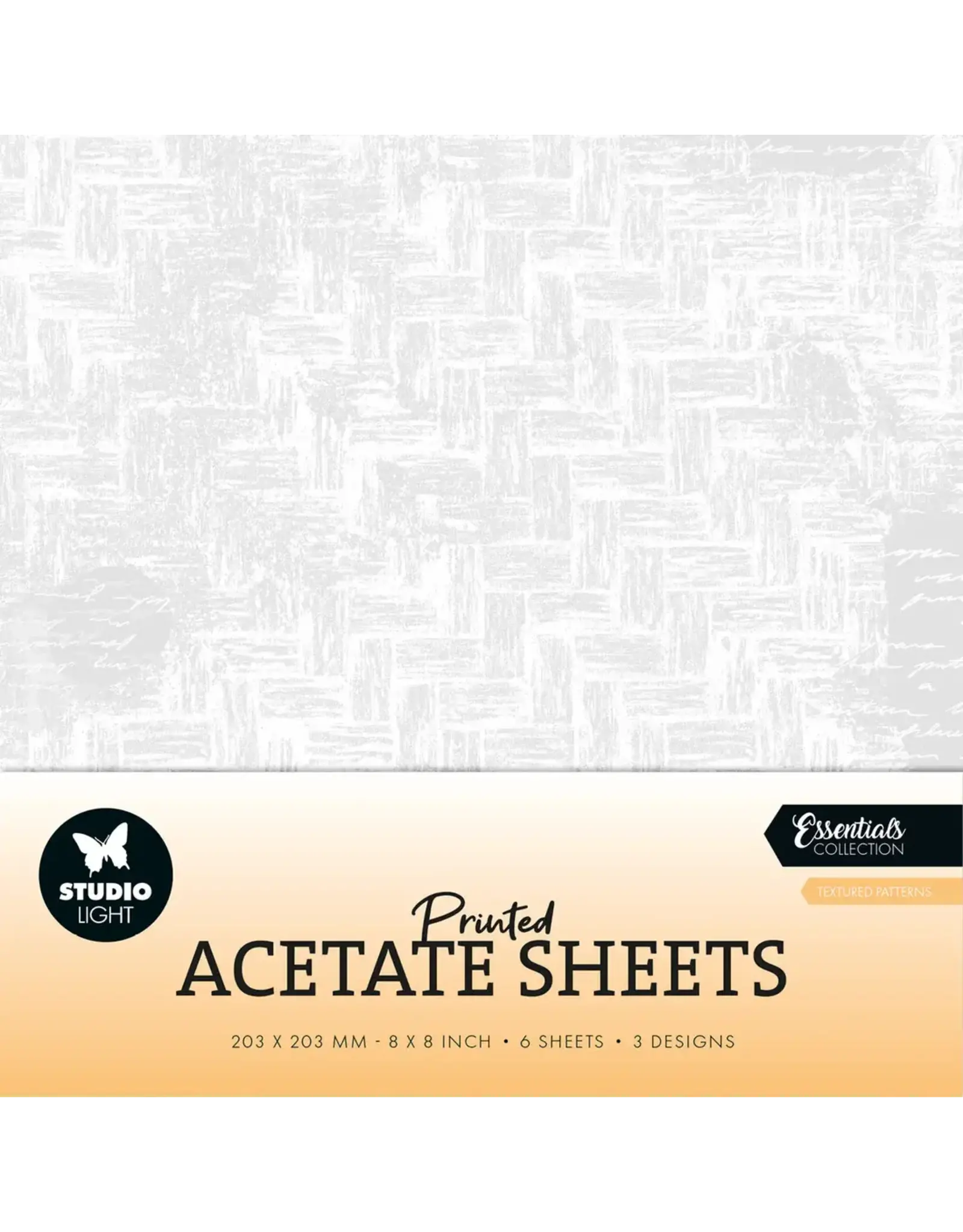 STUDIOLIGHT STUDIOLIGHT ESSENTIALS COLLECTION TEXTURED PATTERNS ACETATE SHEETS