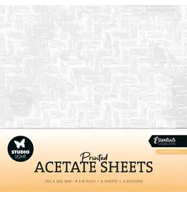 STUDIOLIGHT STUDIOLIGHT ESSENTIALS COLLECTION TEXTURED PATTERNS ACETATE SHEETS