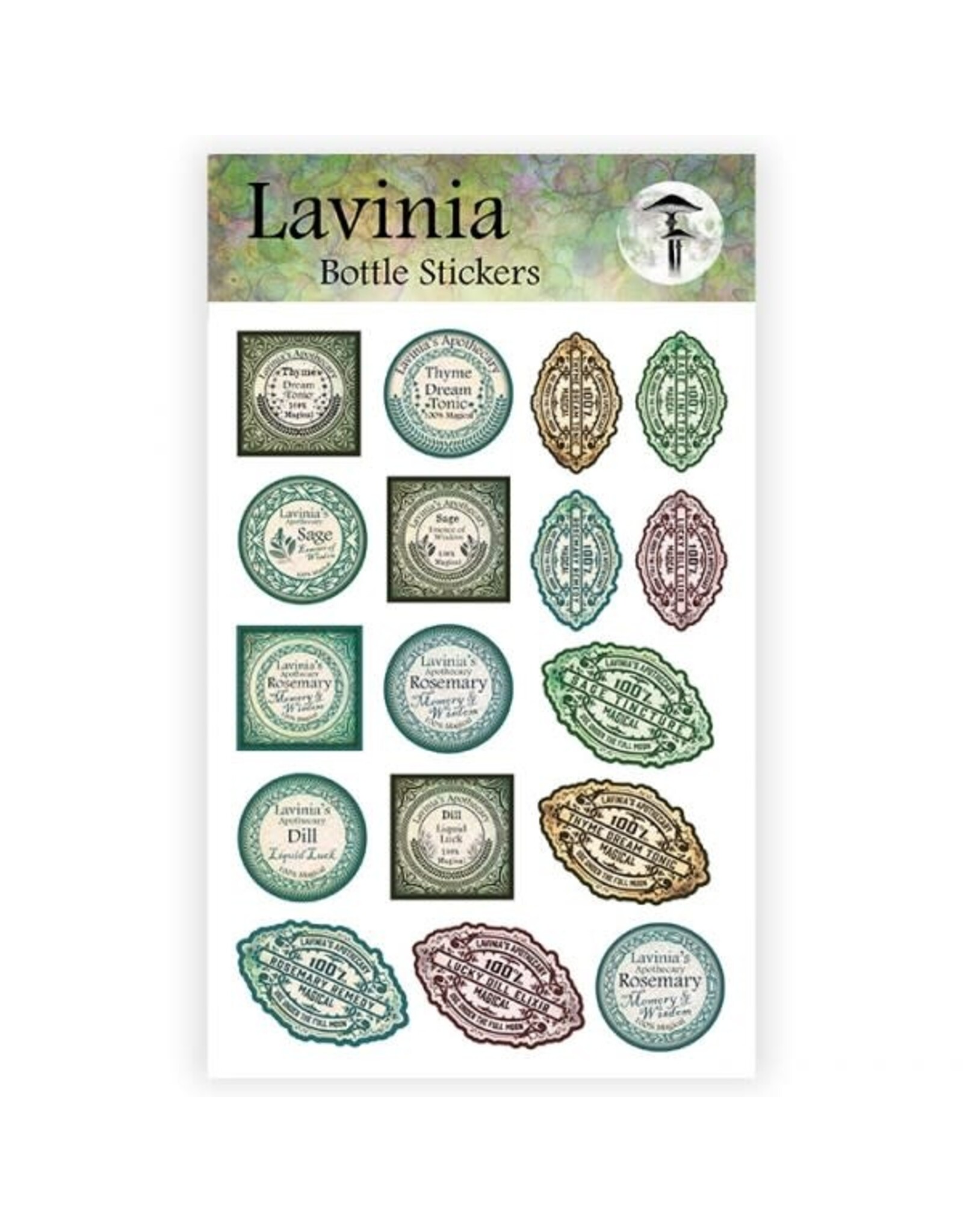 LAVINIA STAMPS LAVINIA BOTTLE/VINTAGE STICKERS