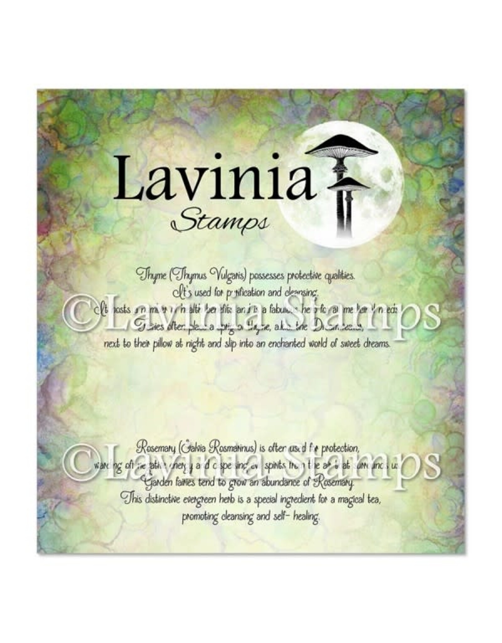 LAVINIA STAMPS LAVINIA STAMPS THYME & ROSEMARY WORDS CLEAR STAMP SET