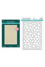SPELLBINDERS SPELLBINDERS NINA BOETTCHER BOUGIE BIRTHDAY COLLECTION BORN TO SPARKLE 3D EMBOSSING FOLDER AND STENCIL