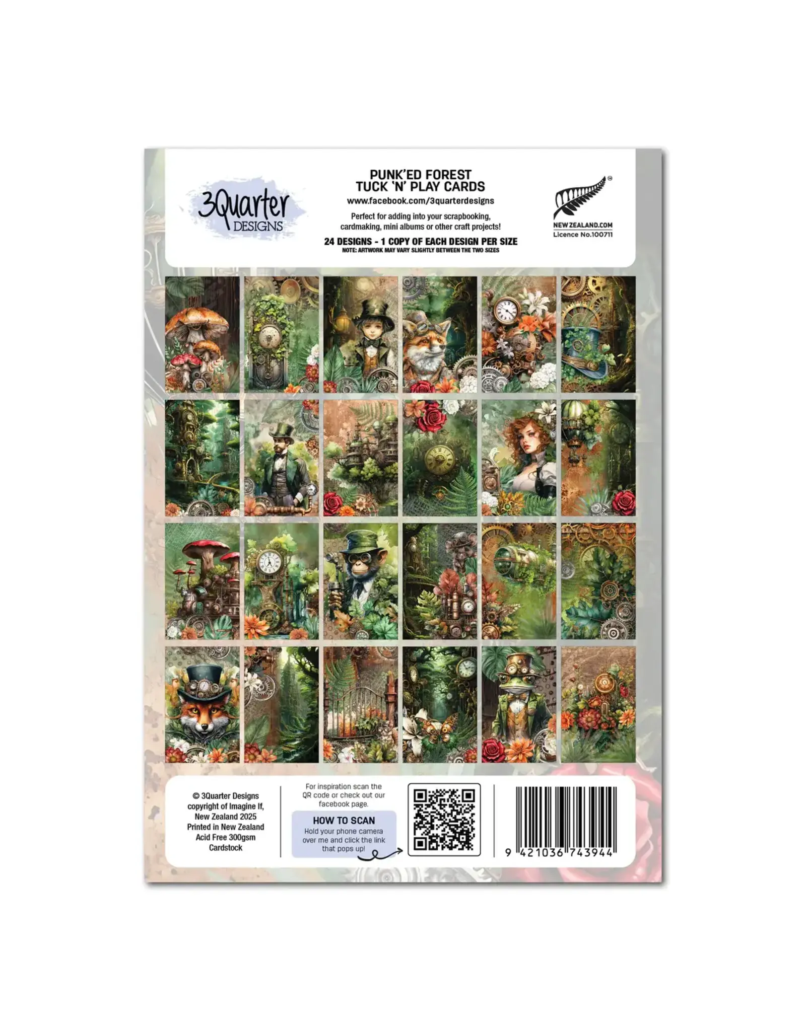 3QUARTER DESIGNS 3QUARTER DESIGNS PUNK'ED FOREST COLLECTION TUCK 'N' PLAY CARDS SET