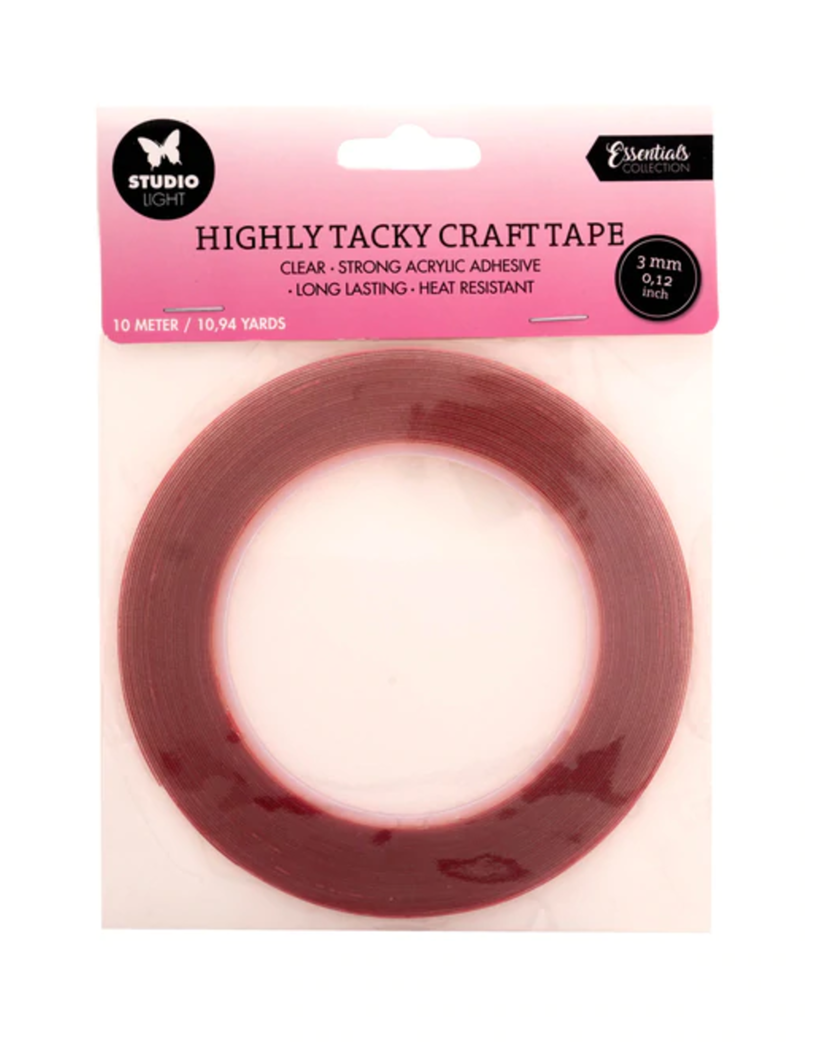 STUDIOLIGHT STUDIOLIGHT ESSENTIALS COLLECTION HIGHLY TACKY CRAFT TAPE 3mm