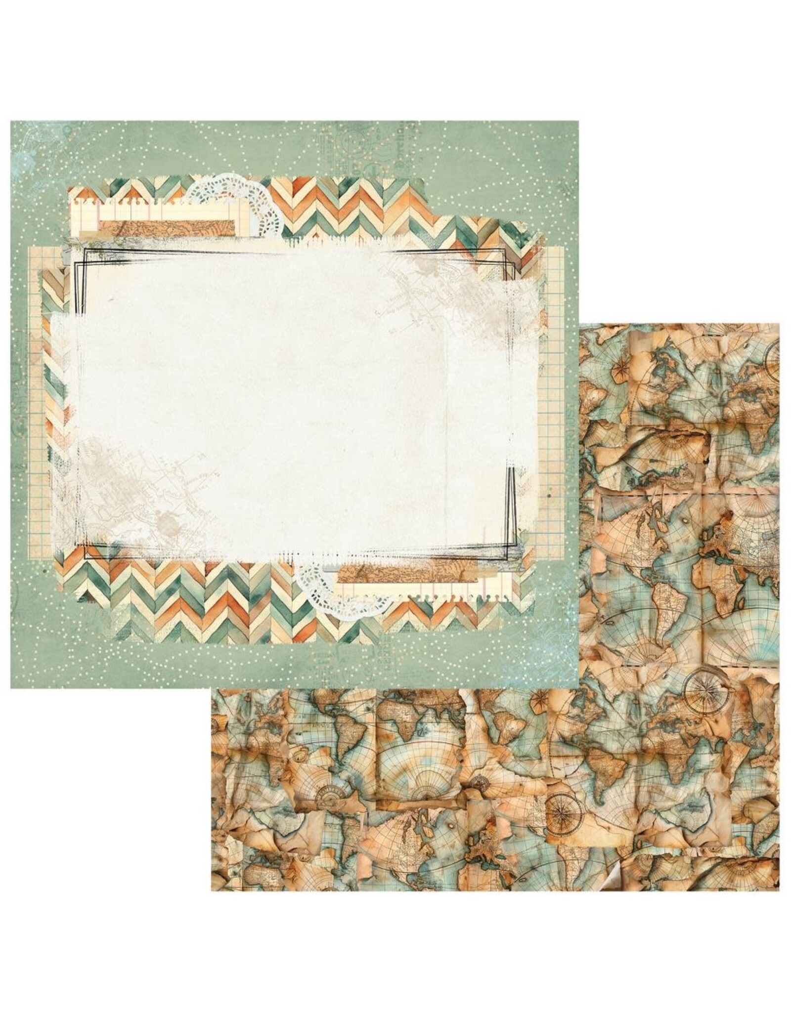 49 AND MARKET 49 AND MARKET WANDERLUST EXPLORER EXPLORER DIARIES 12x12 CARDSTOCK