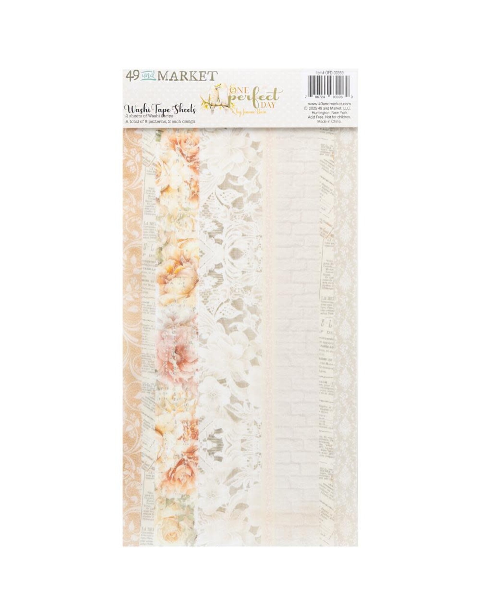 49 AND MARKET 49 AND MARKET ONE PERFECT DAY WASHI TAPE SHEET SET