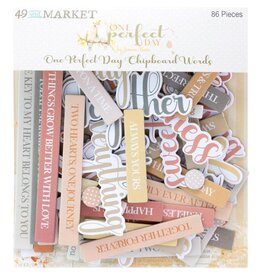 49 AND MARKET 49 AND MARKET ONE PERFECT DAY CHIPBOARD WORDS SET 86 PIECES