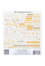 49 AND MARKET 49 AND MARKET ONE PERFECT DAY CHIPBOARD WORDS SET 86 PIECES
