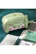 LISA HORTON CRAFTS SPELLBINDERS LISA HORTON CRAFTS SPECIAL EDITION SAGE GREEN PLATINUM SIX DIE CUTTING & EMBOSSING MACHINE