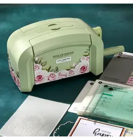 LISA HORTON CRAFTS SPELLBINDERS LISA HORTON CRAFTS SPECIAL EDITION SAGE GREEN PLATINUM SIX DIE CUTTING & EMBOSSING MACHINE