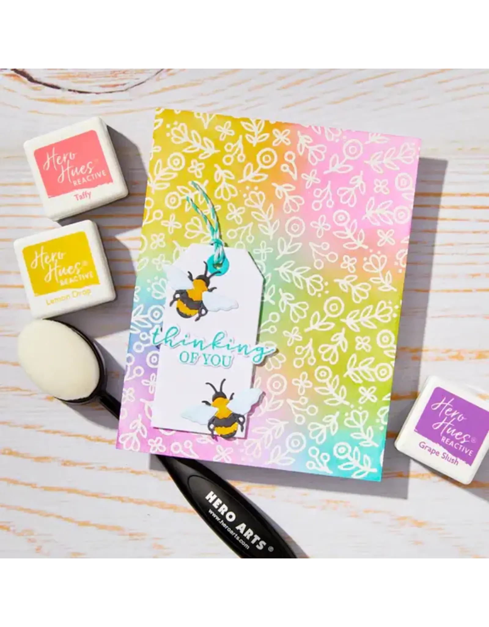 HERO ARTS HERO ARTS SPRING WHIMSY COLLECTION WHIMSY FLORAL 6x6 CLING STAMP
