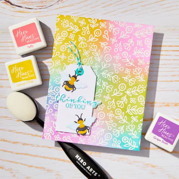HERO ARTS HERO ARTS SPRING WHIMSY COLLECTION WHIMSY FLORAL 6x6 CLING STAMP