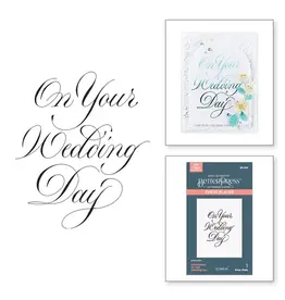 SPELLBINDERS SPELLBINDERS BETTERPRESS PAUL ANTONIO COPPERPLATE ON YOUR WEDDING DAY COLLECTION ON YOUR WEDDING DAY PRESS PLATE