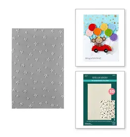 SPELLBINDERS SPELLBINDERS LITTLE SMILES COLLECTION WISHING STARS 3D EMBOSSING FOLDER