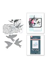 SPELLBINDERS SPELLBINDERS BETTERPRESS DINA WAKLEY COLLAGED BIRDS COLLECTION COLLAGED BIRDS PRESS PLATES & DIE SET