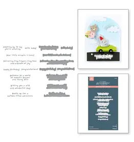 SPELLBINDERS SPELLBINDERS BETTERPRESS LITTLE SMILES COLLECTION LITTLE SMILES SENTIMENTS PRESS PLATES & DIE SET