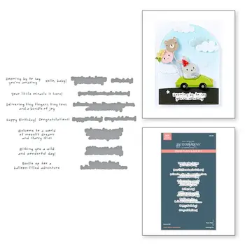 SPELLBINDERS SPELLBINDERS BETTERPRESS LITTLE SMILES COLLECTION LITTLE SMILES SENTIMENTS PRESS PLATES & DIE SET