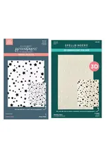 SPELLBINDERS SPELLBINDERS LITTLE SMILES COLLECTION WISHING AND FALLING STARS 3D EMBOSSING FOLDER AND BETTERPRESS BUNDLE