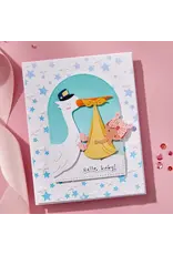 SPELLBINDERS SPELLBINDERS LITTLE SMILES COLLECTION WISHING AND FALLING STARS 3D EMBOSSING FOLDER AND BETTERPRESS BUNDLE