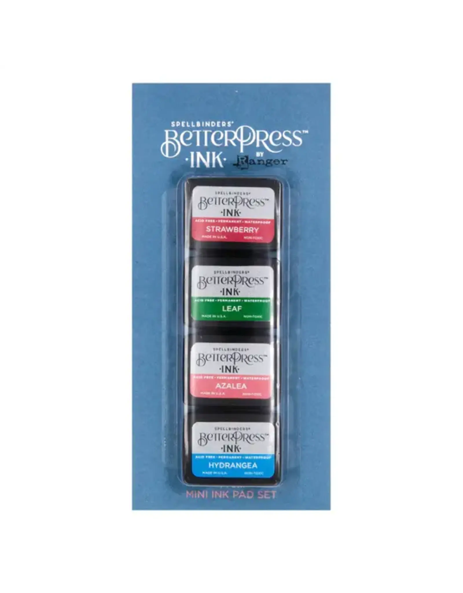 SPELLBINDERS SPELLBINDERS BETTERPRESS INK FLOWER GARDEN MINI SET 4/PK