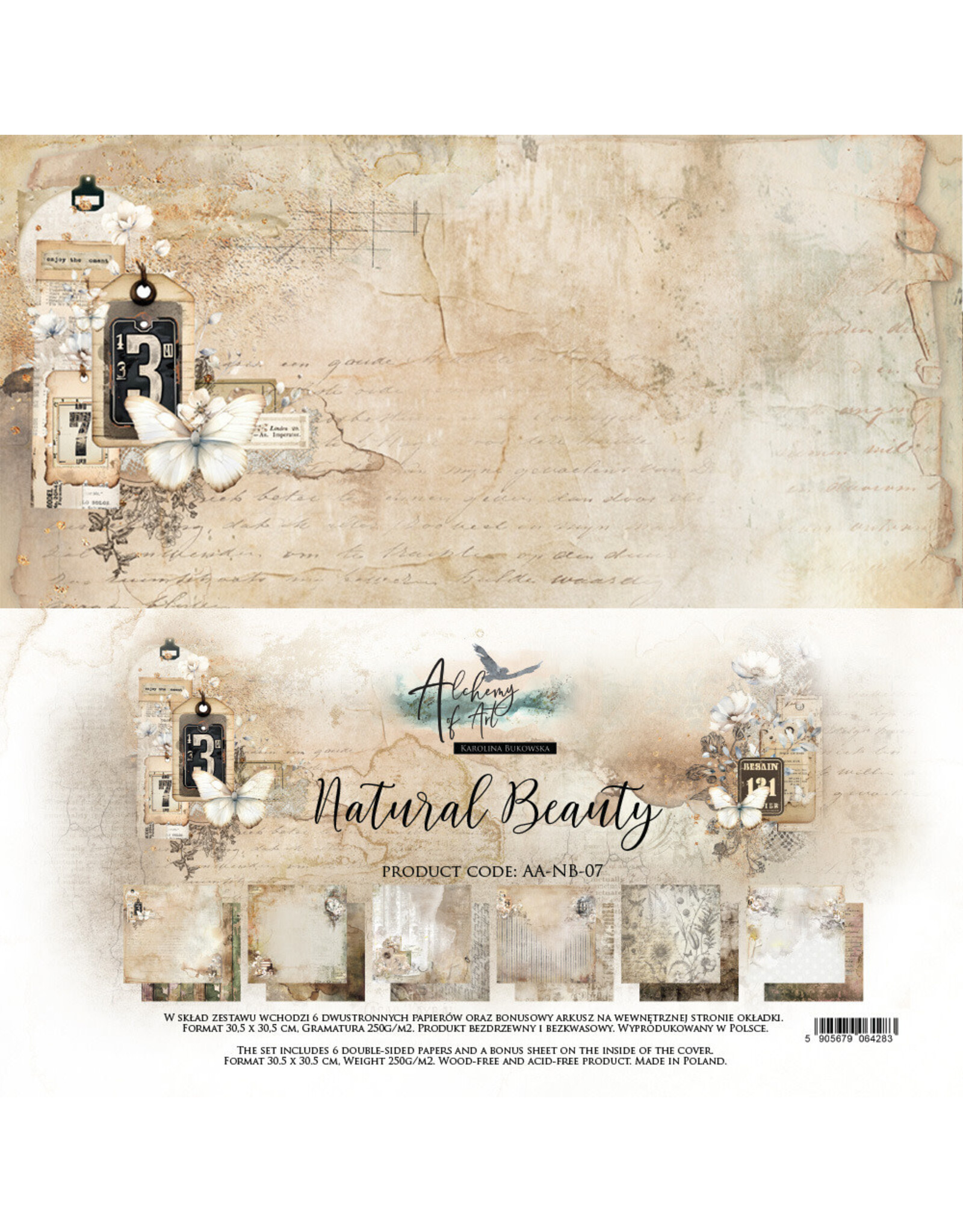 ALCHEMY OF ART ALCHEMY OF ART NATURAL BEAUTY 12x12 PAPER PACK 6 SHEETS