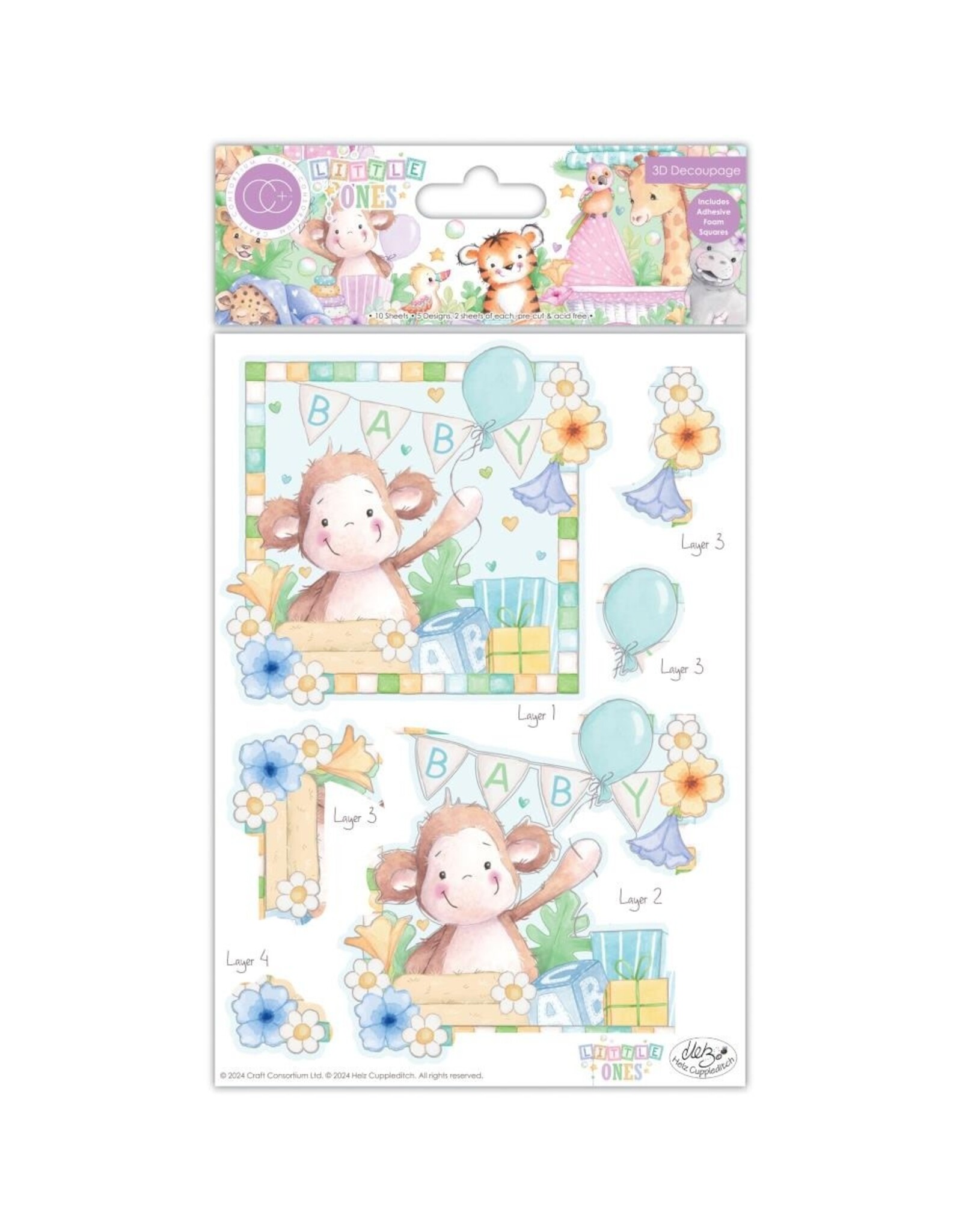CRAFT CONSORTIUM CRAFT CONSORTIUM LITTLE ONES 3D DECOUPAGE