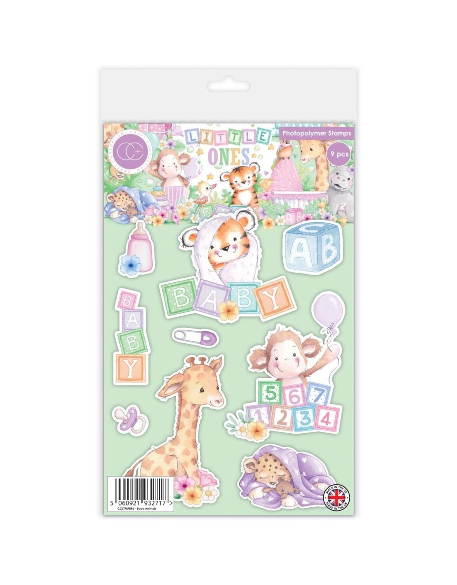 CRAFT CONSORTIUM CRAFT CONSORTIUM LITTLE ONES ANIMALS CLEAR STAMP SET