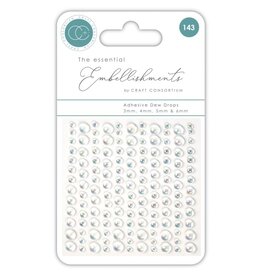 CRAFT CONSORTIUM CRAFT CONSORTIUM ESSENTIAL EMBELLISHMENTS IRIDESCENT ADHESIVE DEW DROPS