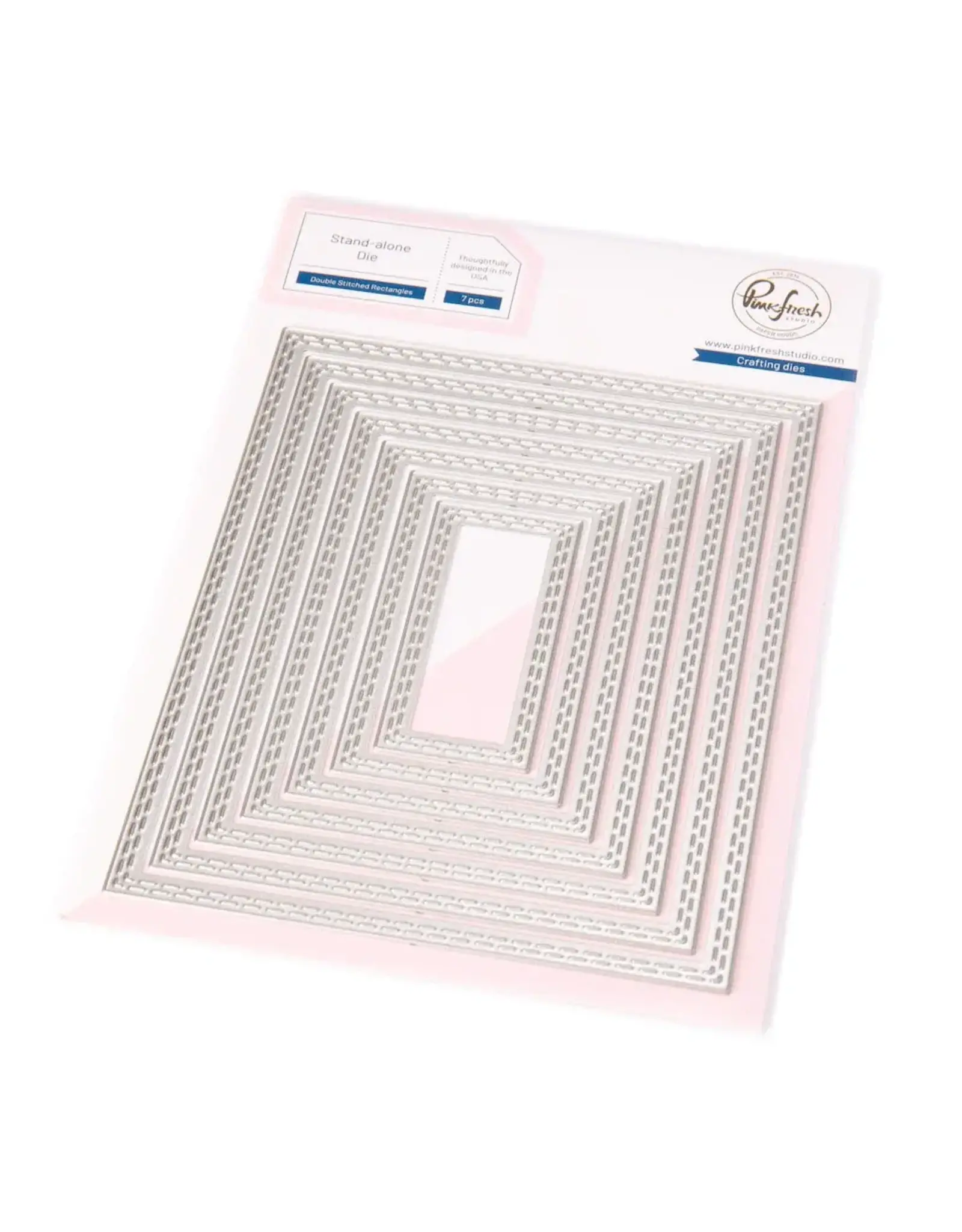 PINKFRESH PINKFRESH STUDIO ESSENTIALS DOUBLE STITCHED RECTANGLES DIE SET