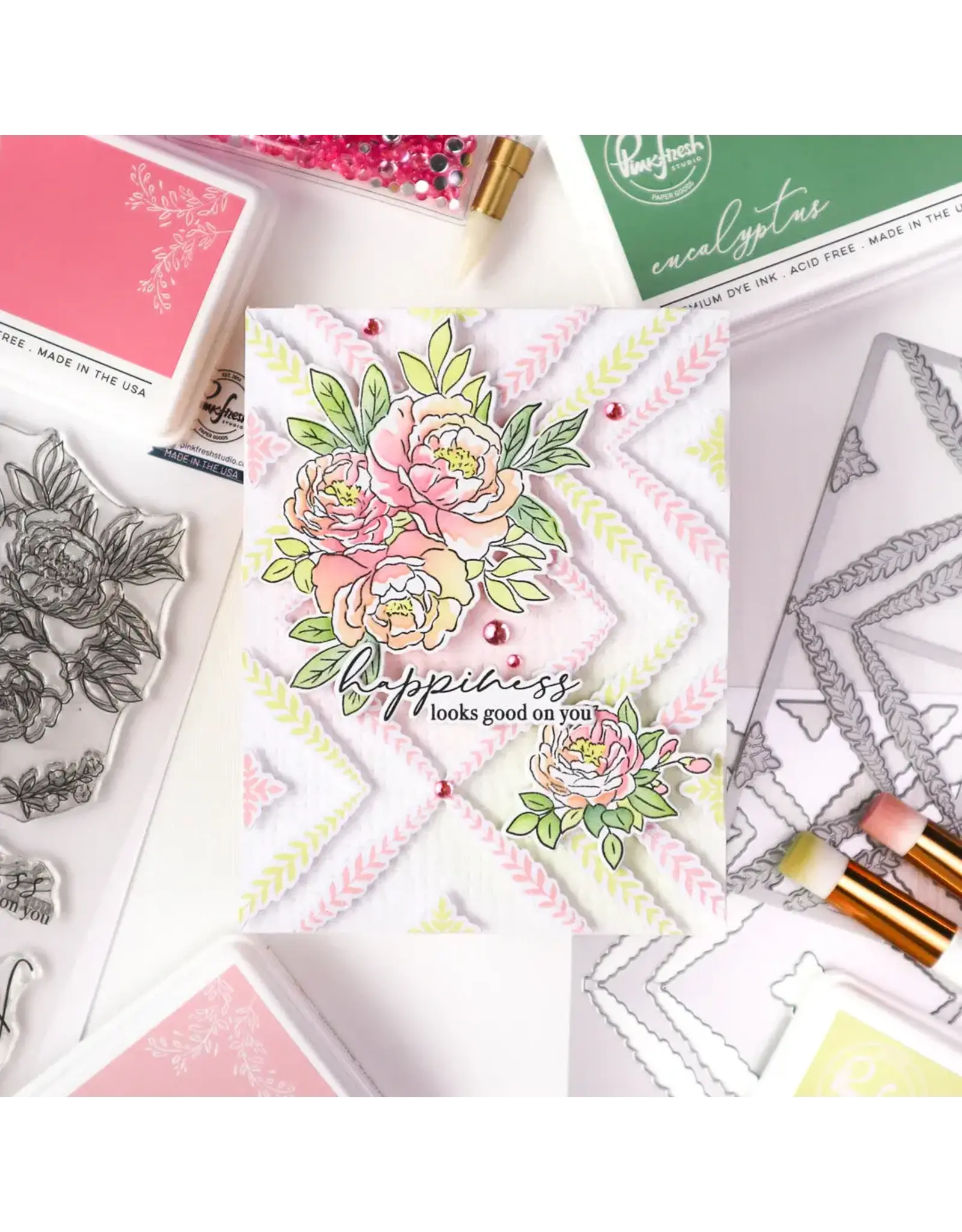 PINKFRESH PINKFRESH STUDIO LEAFY LATTICE DIE