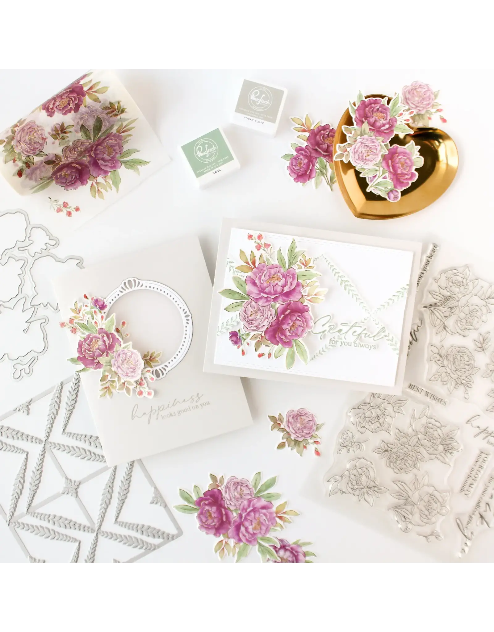 PINKFRESH PINKFRESH STUDIO LEAFY LATTICE PRESS PLATE
