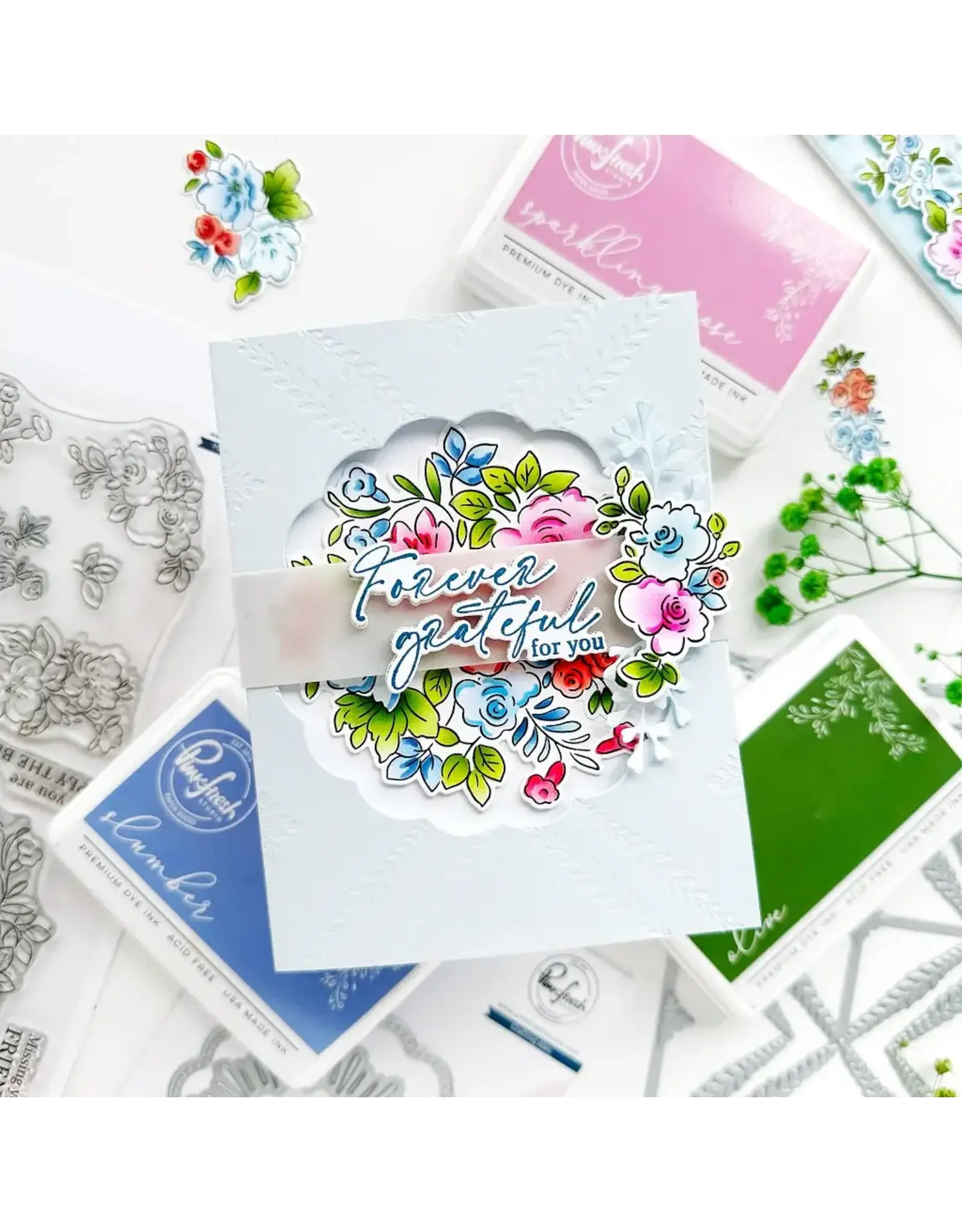 PINKFRESH PINKFRESH STUDIO LEAFY LATTICE PRESS PLATE