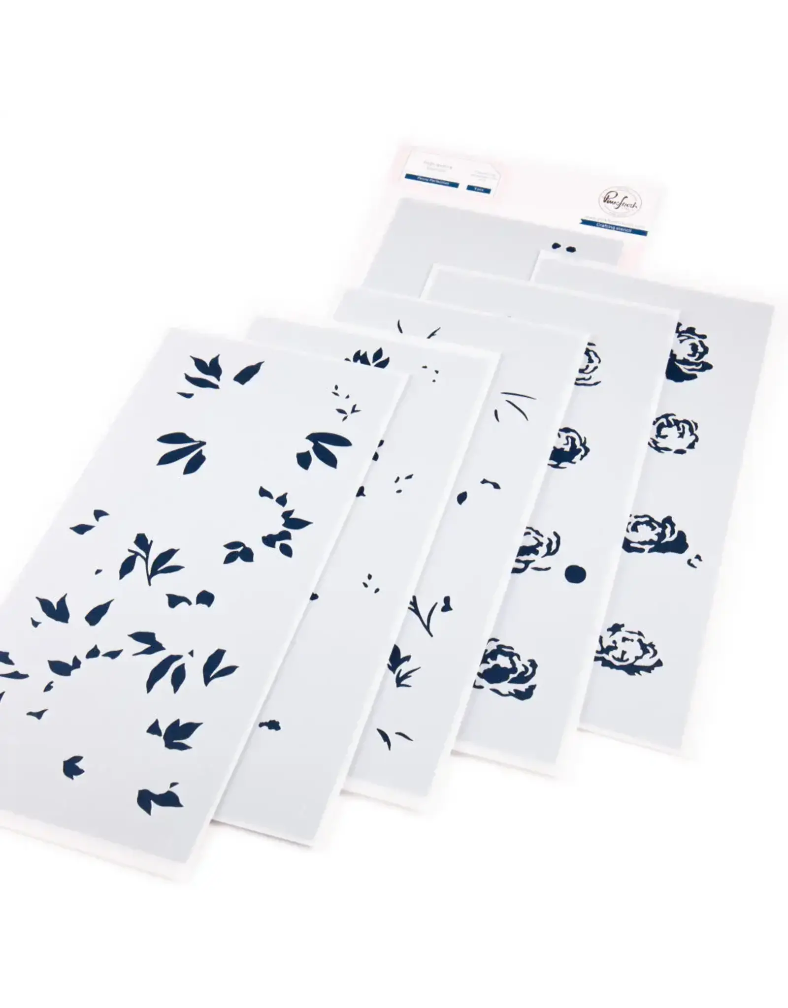 PINKFRESH PINKFRESH STUDIO PEONY PERFECTION STENCIL SET 6/PK