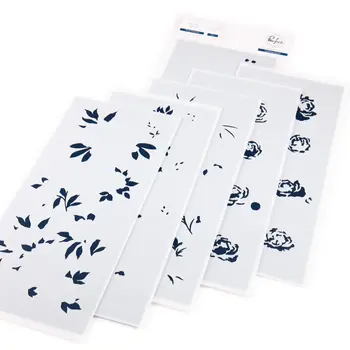 PINKFRESH PINKFRESH STUDIO PEONY PERFECTION STENCIL SET 6/PK