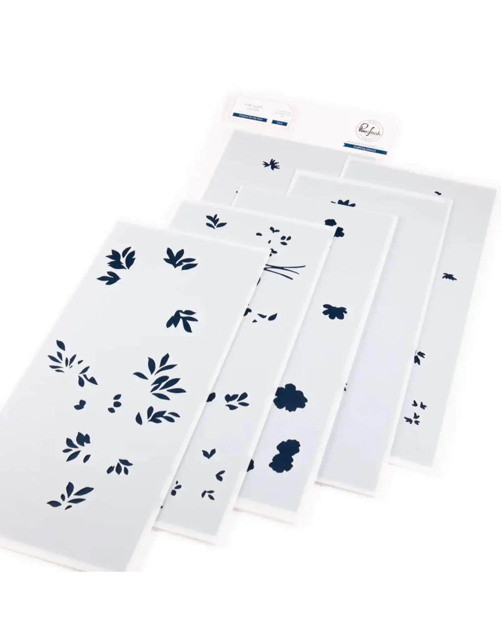 PINKFRESH PINKFRESH STUDIO FLOWERS FOR THE SOUL STENCIL SET 6/PK