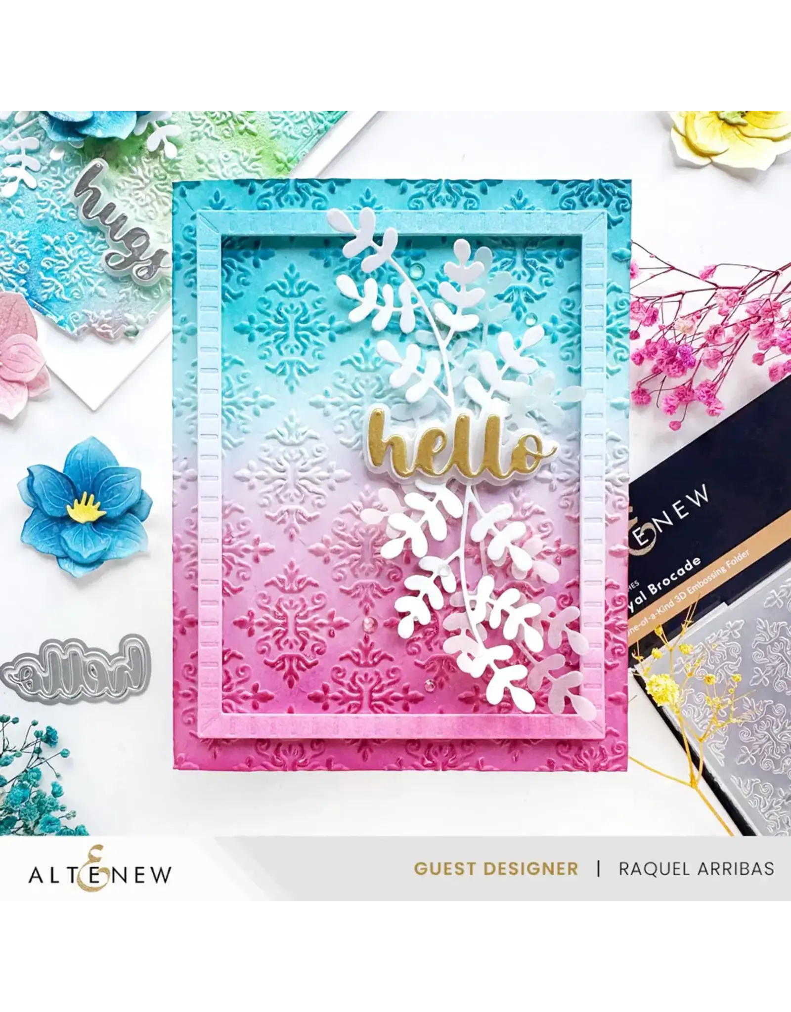 ALTENEW ALTENEW ROYAL BROCADE ONE-OF-A-KIND 3D EMBOSSING FOLDER