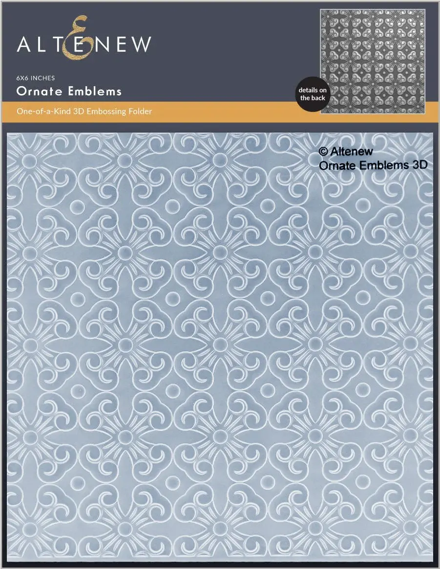 ALTENEW ALTENEW ORNATE EMBLEMS ONE-OF-A-KIND 3D EMBOSSING FOLDER