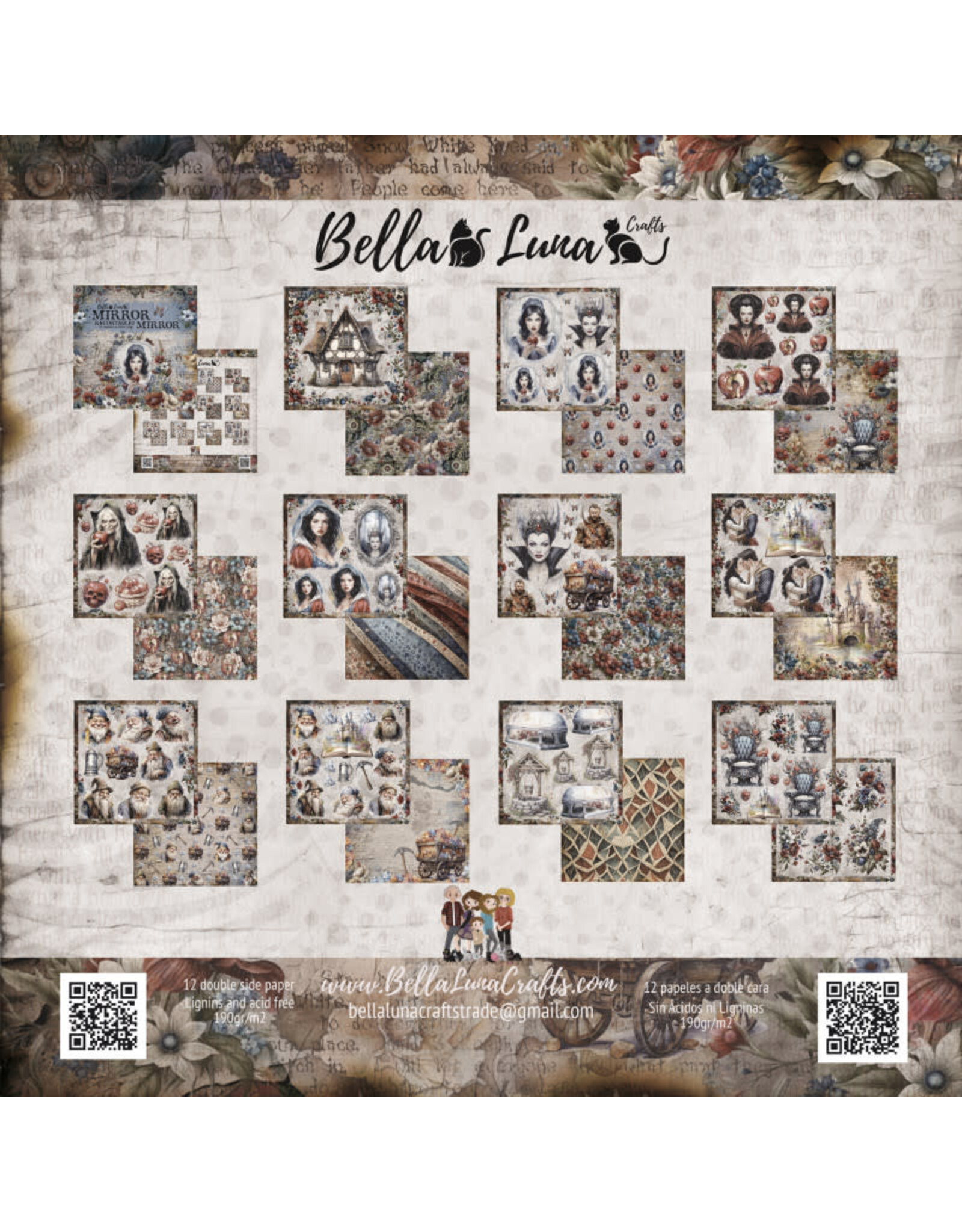 BELLA LUNA BELLA LUNA MIRROR MIRROR DIE CUTS 8x8 COLLECTION PACK