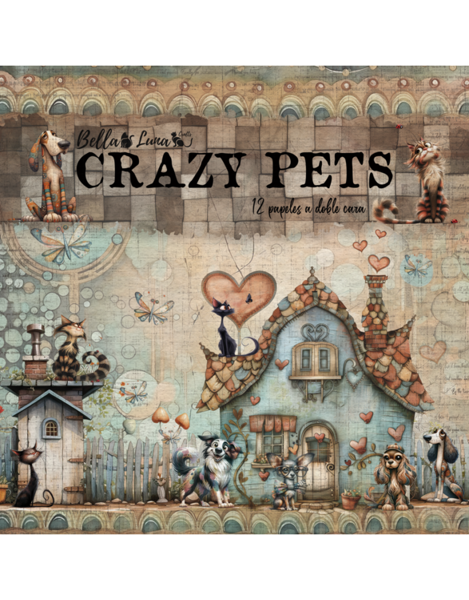BELLA LUNA BELLA LUNA CRAZY PETS 12x12 COLLECTION PACK