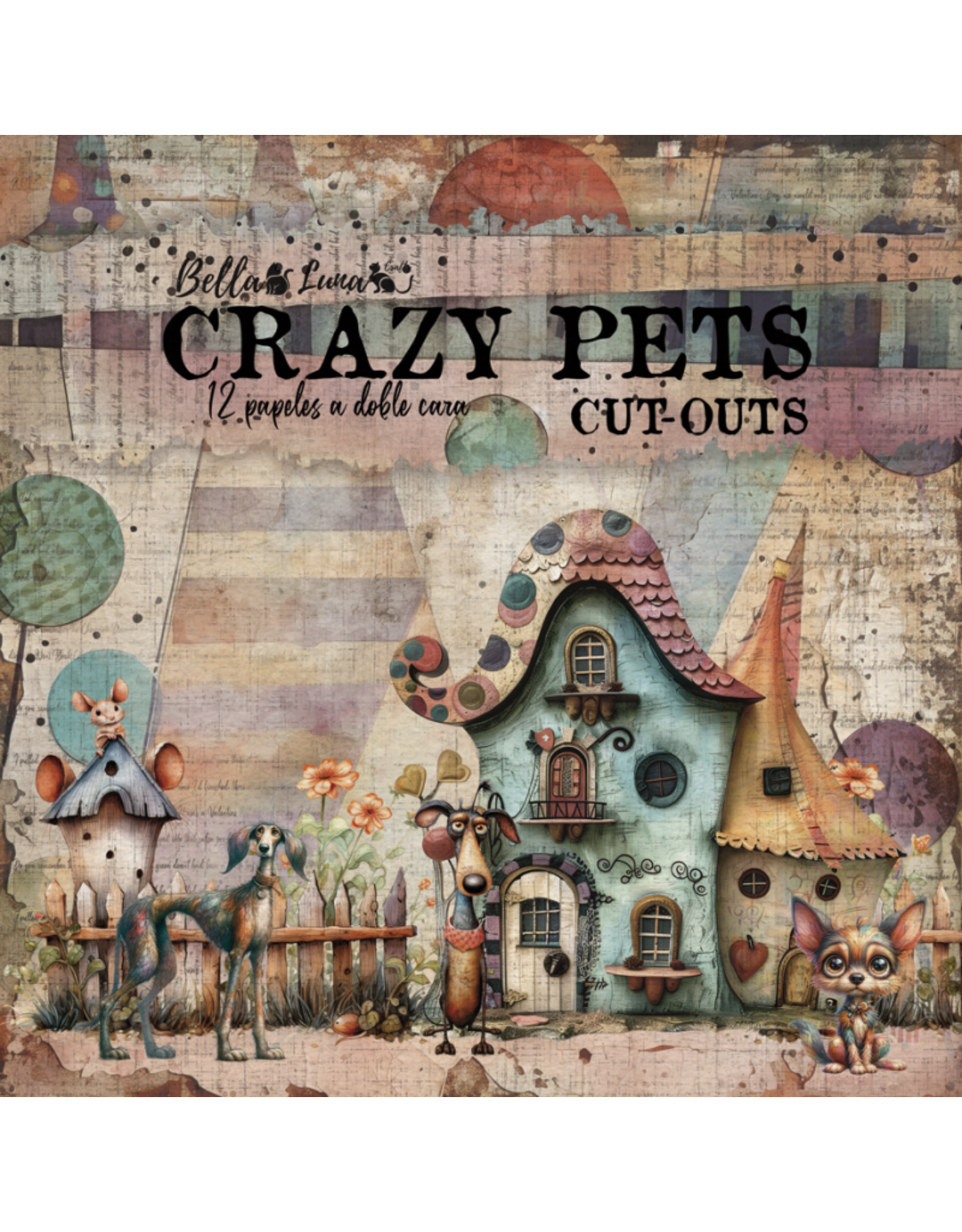 BELLA LUNA BELLA LUNA CRAZY PETS CUT OUTS 8x8 COLLECTION PACK