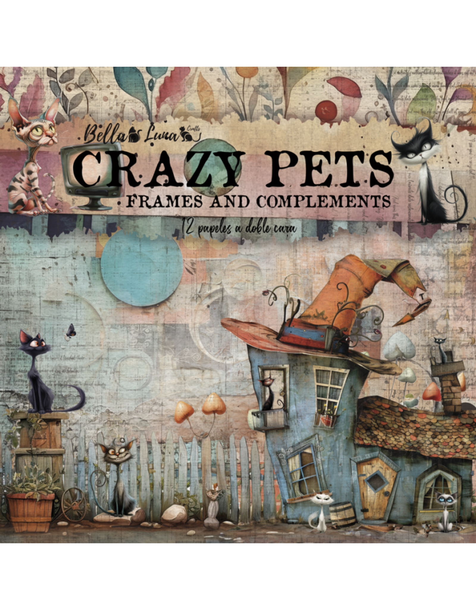 BELLA LUNA BELLA LUNA CRAZY PETS FRAMES AND COMPLIMENTS 12x12 COLLECTION PACK