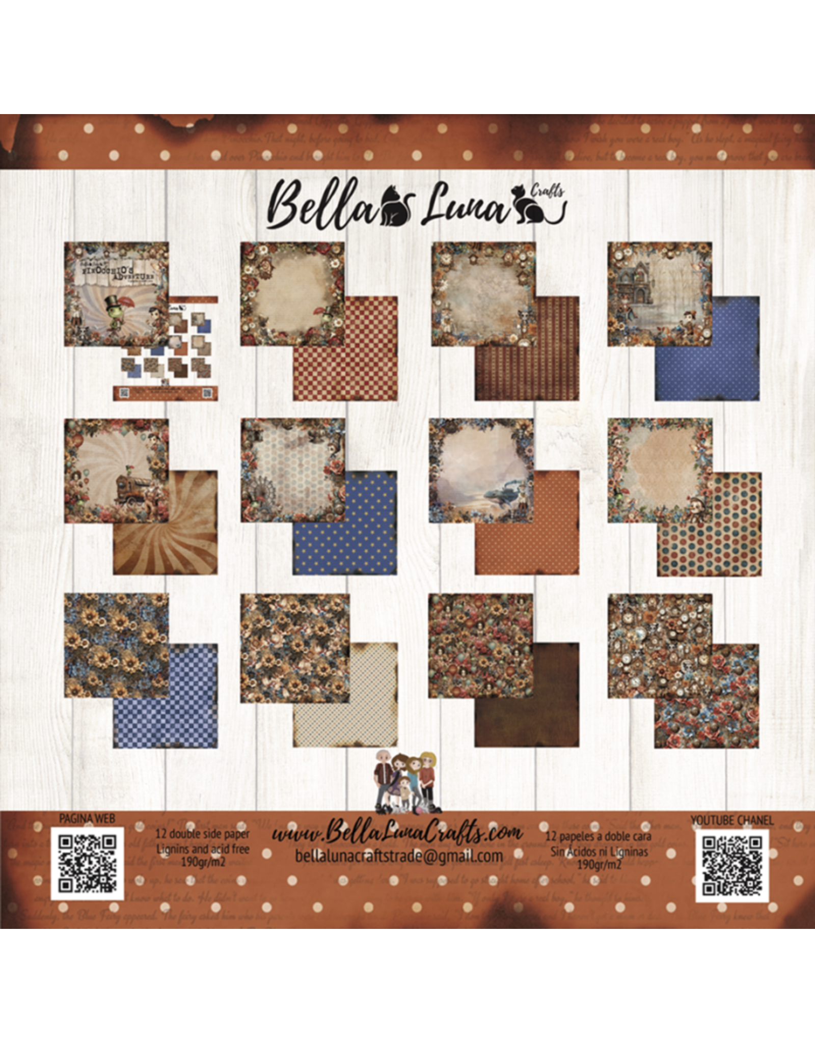 BELLA LUNA BELLA LUNA PINOCCHIO'S ADVENTURE 8x8 COLLECTION PACK