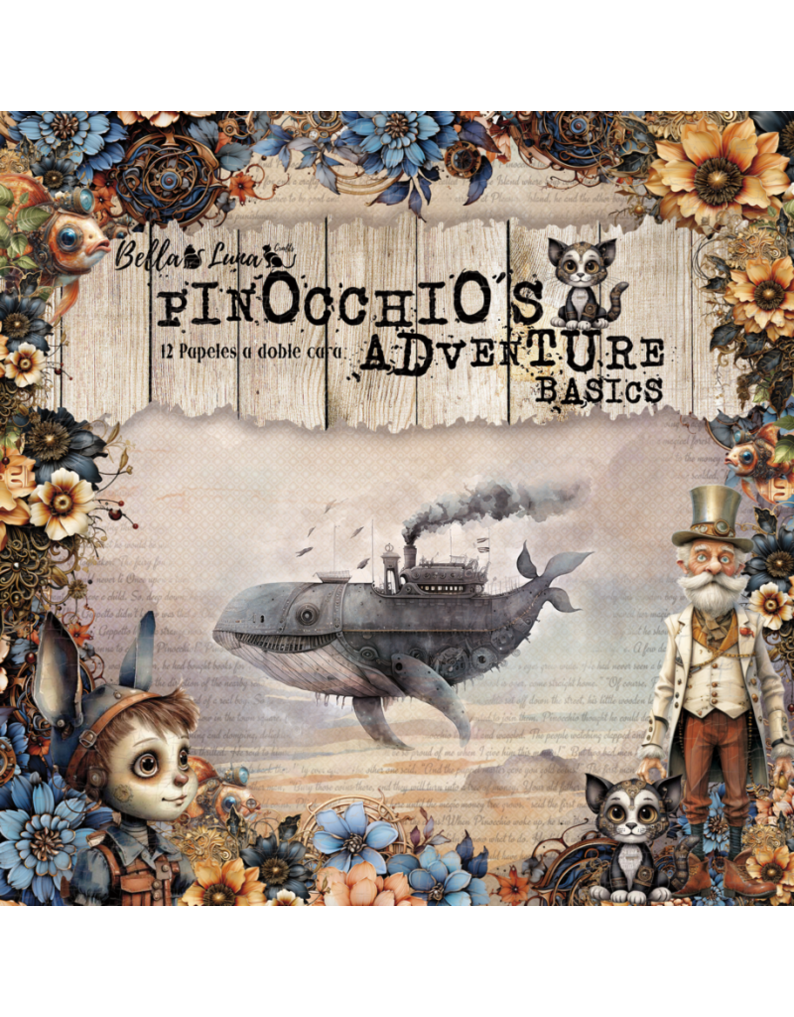 BELLA LUNA BELLA LUNA PINOCCHIO'S ADVENTURE BASICS 8x8 COLLECTION PACK