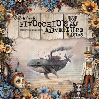 BELLA LUNA BELLA LUNA PINOCCHIO'S ADVENTURE BASICS 8x8 COLLECTION PACK