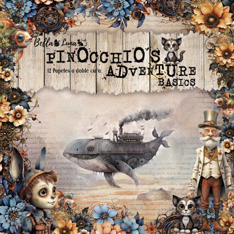 BELLA LUNA BELLA LUNA PINOCCHIO'S ADVENTURE BASICS 8x8 COLLECTION PACK